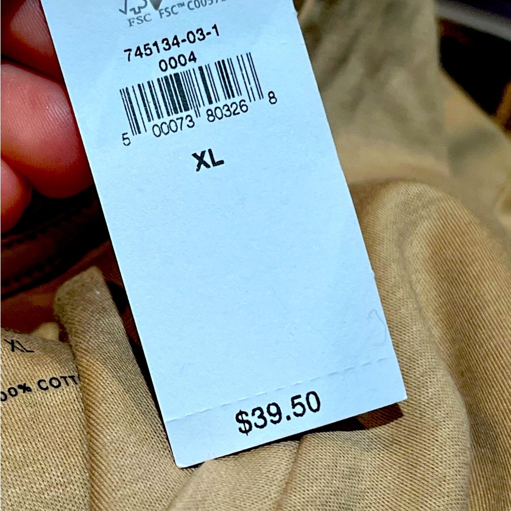 Banana Republic Camel Tan T-shirt-Size XL